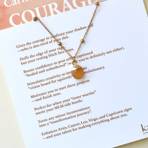 Snarky Healing Necklace: Carnelian (Courage) – Ker-ij