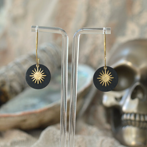 Dark Star Coin Earrings