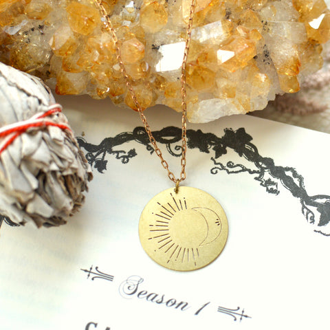 Sun & Moon Coin Necklace
