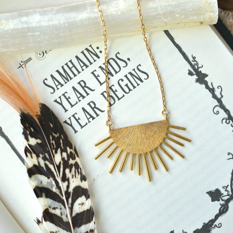 Ray of Sunshine Pendant Necklace