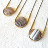 Banded Agate Cradle Necklace