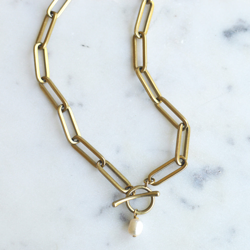 Minimalist Paper Clip Chain | 14K Yellow or White Gold | Fine Jewelry |  Design House