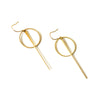 Brass Axis Earrings