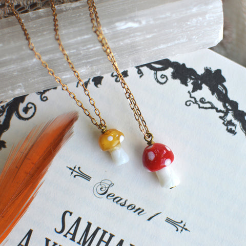 Toad Stool Charm Necklace