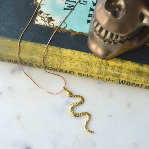 Ssssslithering Serpent Charm Necklace