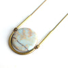 African Opal Cradle Necklace