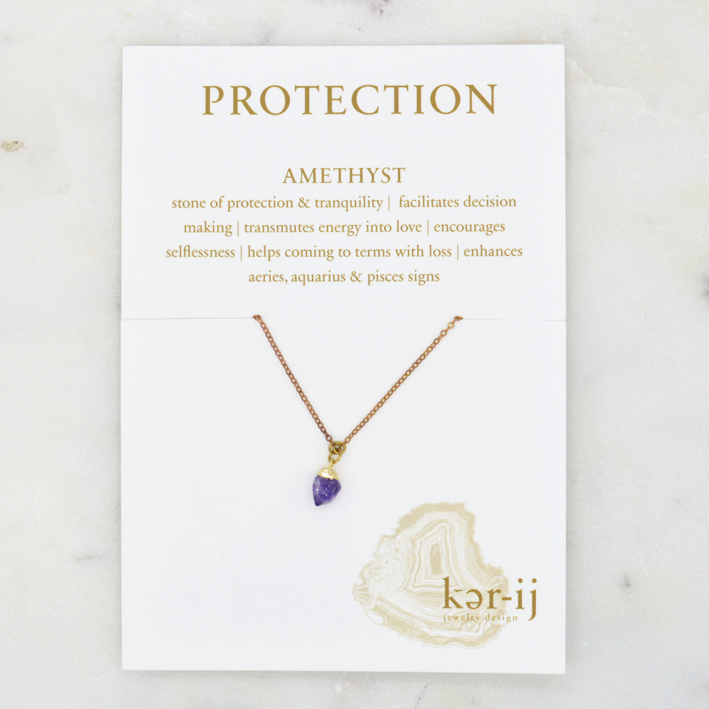 Amethyst Healing Stone Necklace [Protection]