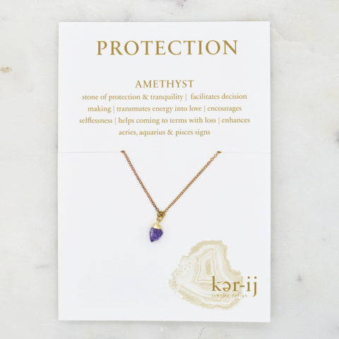 Amethyst Healing Stone Necklace [Protection]